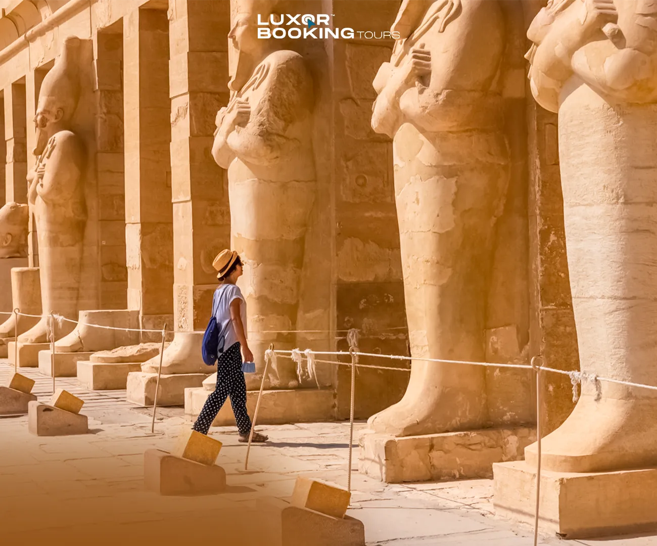 Seasonal views of Luxor temples under different weather conditions