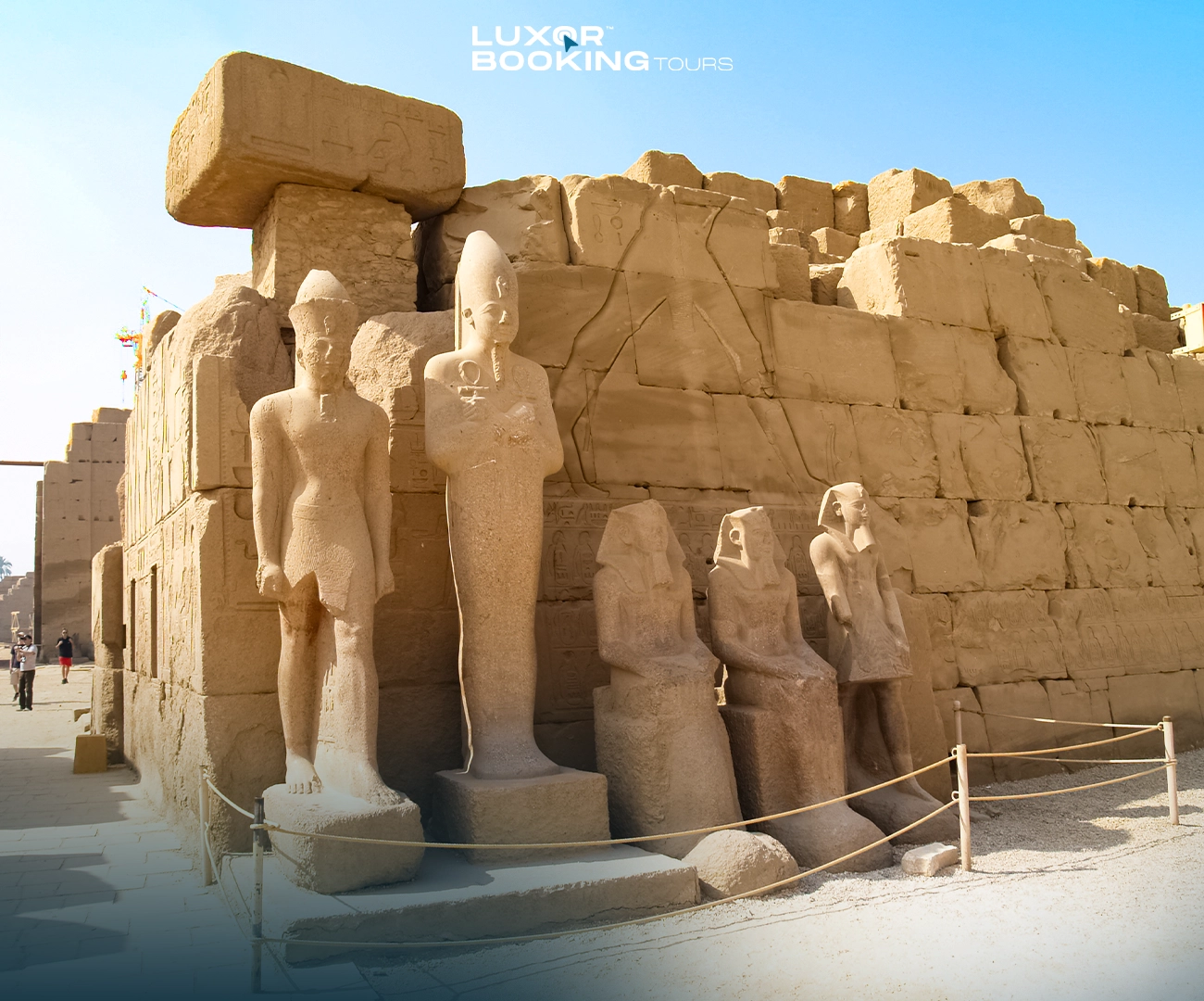 tourists exploring Luxor temples with a private guide