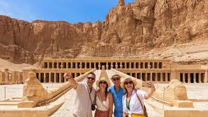 tourists exploring Luxor temples with a private guide