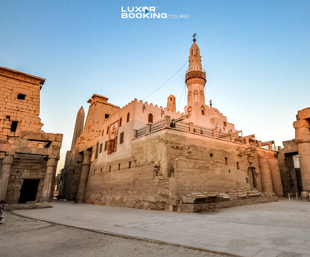 luxor temple alignment and ancient architecture under sunrise
