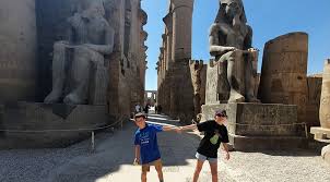 tourist visiting luxor temples in one day trip