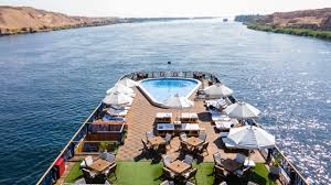 luxor and aswan nile view with temples and boats