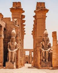 wide view of luxor temple showing scale and open space