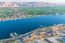nile river separating east and west bank luxor view