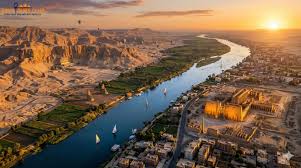open desert and nile landscape view from luxor west bank
